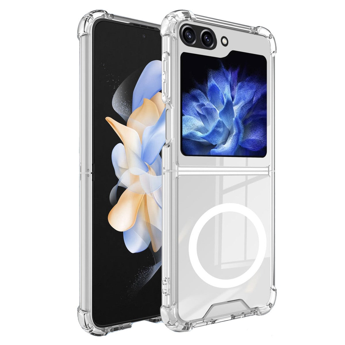 Husa pentru Samsung Galaxy Z FLIP6, Flippy, Husa de Protectie cu Anti-Shock, Tehnologie MagSafe Magnetic, Design Ultra Subtire, Anti alunecare, TPU Acrilic, Transparent
