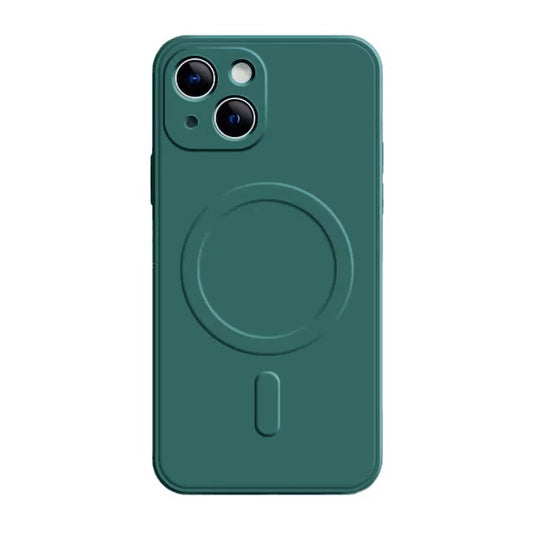 Husa Protectie, Flippy, Husa de Protectie Compatibila cu iPhone 11, Liquid MagSafe, Ring-Shaped, Magnetica, Verde