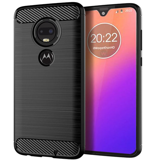Husa de Protectie pentru Motorola Moto G22, Flippy, Protectie 360, din TPU cu element de Carbon, Anti Alunecare, 1.8 mm, Negru