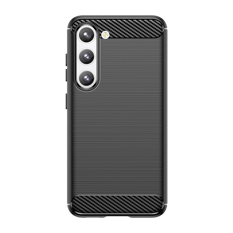 Husa Protectie, Flippy, Husa de Protectie pentru Samsung Galaxy S23 Ultra, din TPU cu Element de Carbon, Negru