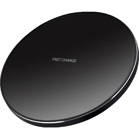 Incarcator Wireless Flippy, Fast Charge, 15W, Ultra Slim, compatibil cu iPhone, cablu inclus, Rotund, Negru