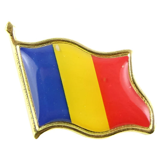 Insigna Steag Tricolor Romania, Flippy, Model Brosa cu Ac de Siguranta, 20x20 mm