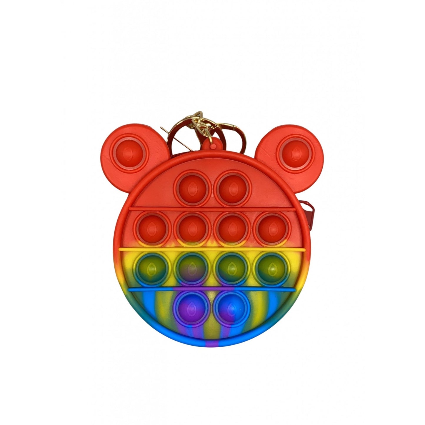 Jucarie Antistres din silicon Flippy, Pop It Now And Flip It, Portofel, 6 cm, Multicolor