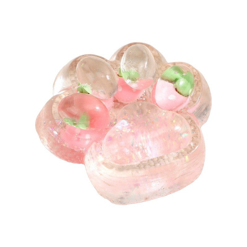 Jucarie Antistres Squishy, Flippy, cu Revenire Lenta, Labuta de Pisica Pufoasa, 7.5 cm, Ambalaj Transparent, Model 270522, Multicolor