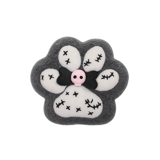 Jucarie Antistres Squishy, Flippy, cu Revenire Lenta, Squeeze Pinch Family, Model Cat Paw, Ambalaj Transparent, Alb/Negru