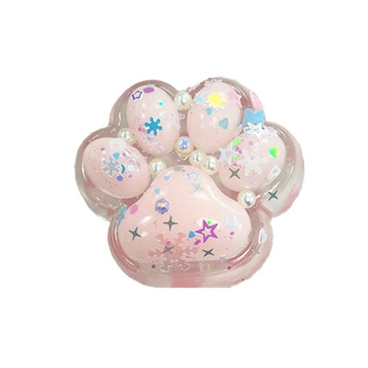 Jucarie Antistres Squishy, Flippy, cu Revenire Lenta, Squeeze Pinch Family, Model Cat Paw, Model cu Perlute, Ambalaj Transparent, Multicolor