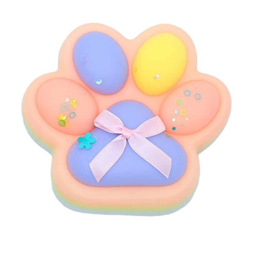 Jucarie Antistres Squishy, Flippy, cu Revenire Lenta, Squeeze Toys, Model Cat Paw, 12.5x10.5 cm, 220g, +3 Ani, din TPR, Model 3, Multicolor