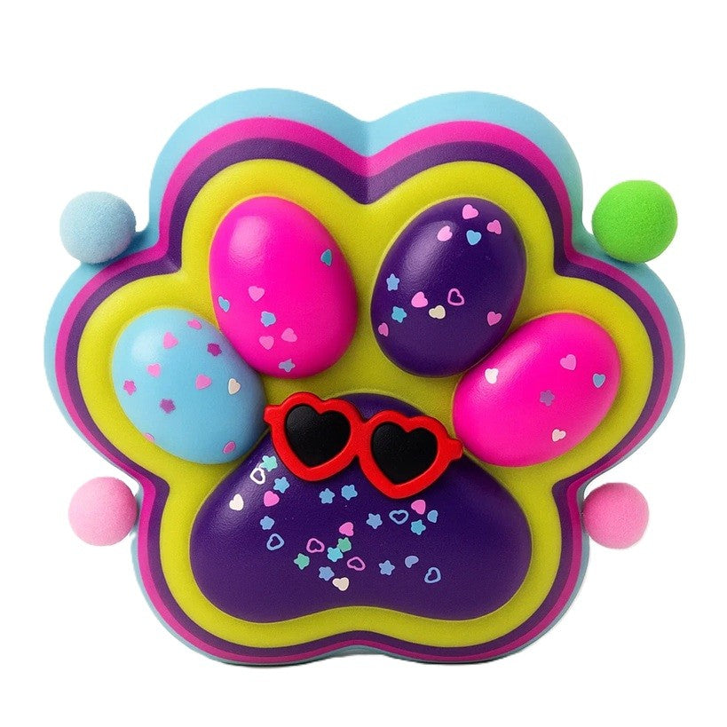 Jucarie Antistres Squishy, Flippy, cu Revenire Lenta, Squeeze Toys, Model Cat Paw, 12.5x10.5 cm, 220g, +3 Ani, din TPR, Model 5, Multicolor