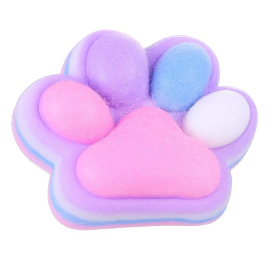 Jucarie Antistres Squishy, Flippy, cu Revenire Lenta, Squeeze Toys, Model Cat Paw, 12.5x10.5 cm, 220g, +3 Ani, din TPR, Model 2, Multicolor