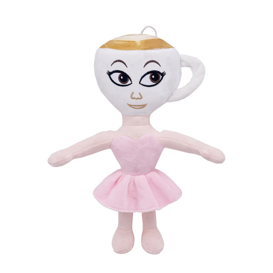 Jucarie Moale de Plus Italian Brainrot, Flippy, cu Agatatoare, Model Ballerina Cappuccina, Jucarie Moale pentru Copii, 30 x 20 cm, Roz