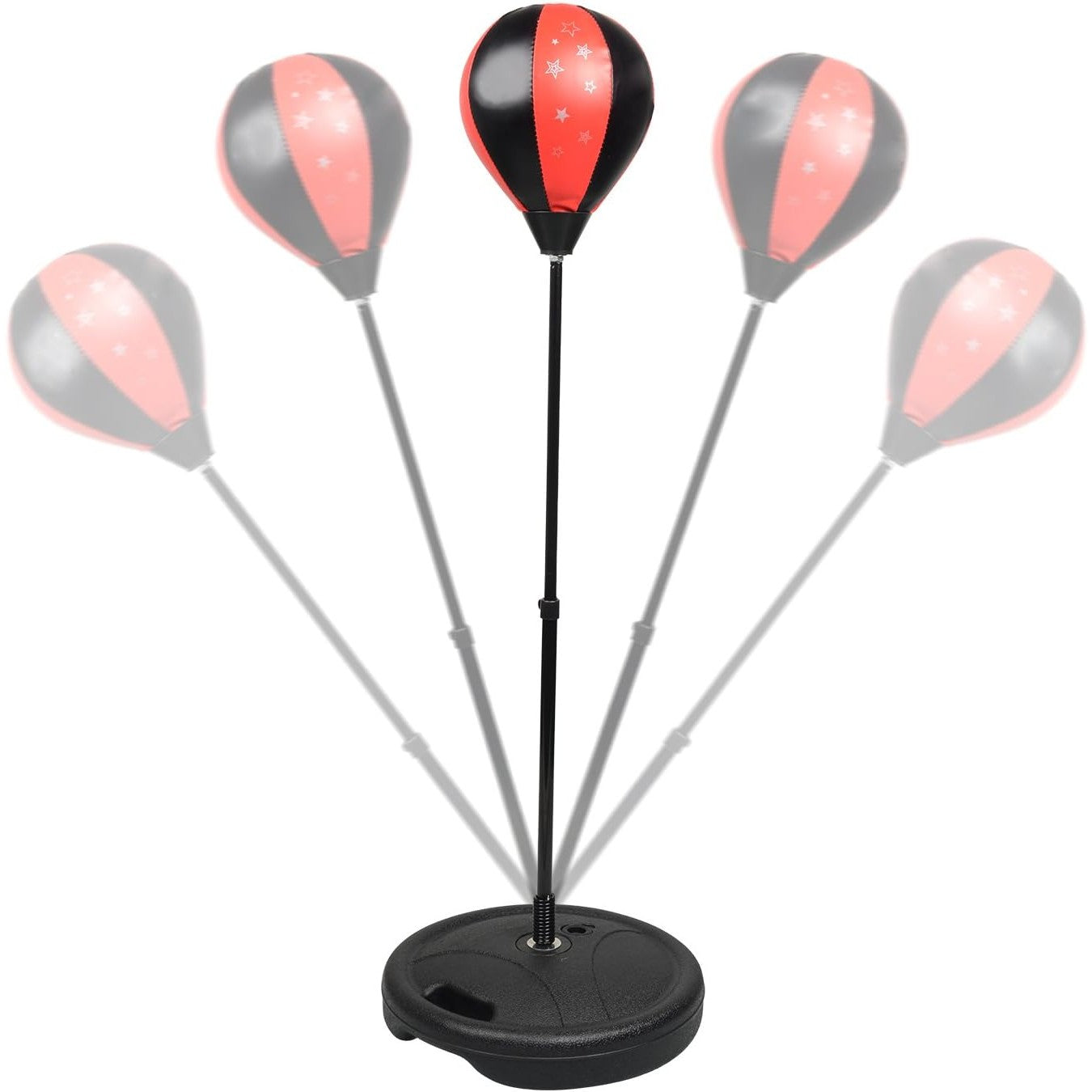 Jucarie Interactiva, Flippy, Model Sfera de Box cu Suport, Manusi Incluse, Inaltime Reglabila, +3 Ani, 120 x 20 x 23.5 cm, Rosu/ Negru