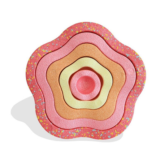 Jucarie Senzoriala de Echilibru, Flippy, Tip Stepping Stones, 5 Piese, din Spuma, pentru Miscare, Sarituri, Prindere, Diametru 28 cm, Model 1, Multicolor