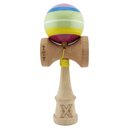 Kendama X SPECTRUM Originala, Profesionala, Flippy, Big Cups V2, Super Sticky Legendary Cupe Mari, Rulment Metalic cu Ata 55 cm, Multicolor