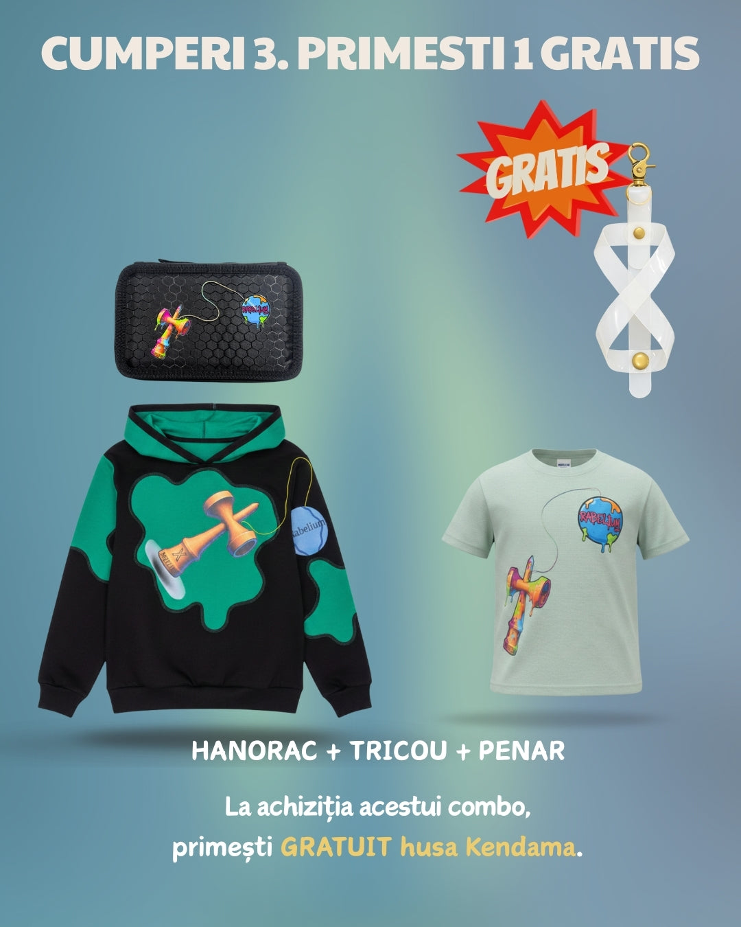 Kendama Combo – Cumperi 3, Primești 1 Gratis