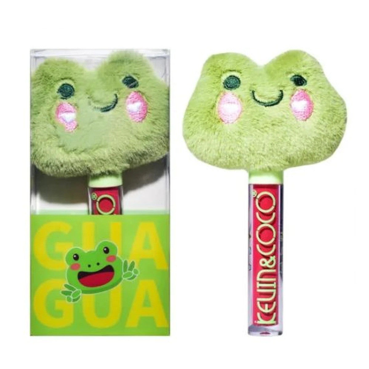 Luciu de Buze, Kevin&Coco, Animat de Plus, Model Broasca, Verde