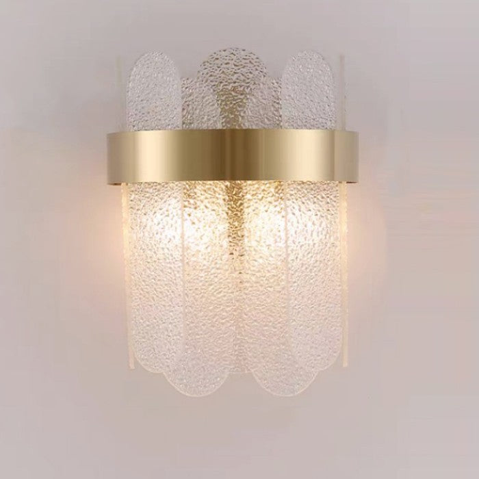 Lampa de Perete in Interior, Flippy, Lampa de Lux pentru Decor de Interior, Corp de Iluminat Tip aplica, din Inox Auriu si Cristal, Lumina Calda Rece Neutra, 25 x 20 cm, Ideal pentru Camere Mici si Medii, Auriu