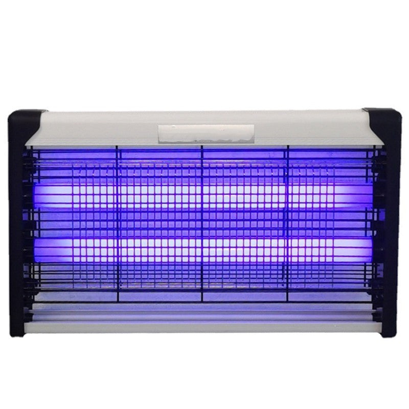 Lampa Electrica Anti Insecte, Flippy, Lumina Neon, 2 tuburi cu putere de 30W, Suspensie Perete, Carcasa din Plastic Metalica, 49 x 25 x 6 cm, Alb Negru