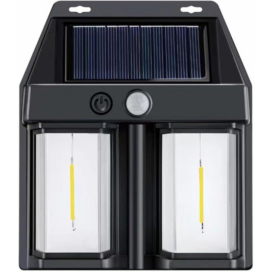 Lampa Solara LED Decorativa de Perete, Flippy, pentru Exterior, Suspendata, 800mAh, 15x13x6 cm, Neagra