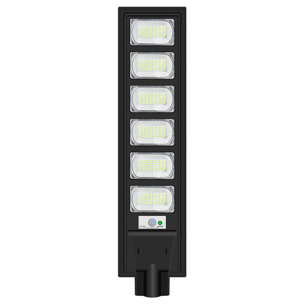 Lampa solara stradala Flippy, cu telecomanda, senzor de miscare si lumina, suport prindere, 288 LED-uri, IP65, ABS, 15AH, 300W, temperatura culoare 6500K, 79x18.8x5 cm, autonomie 10-12 ore, negru