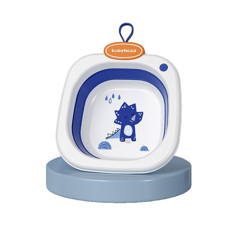 Lavoar Pliabil, Flippy, pentru Copii 1-8 Ani, Model Animat, din PP+TPE, 32x29x10 cm, Albastru