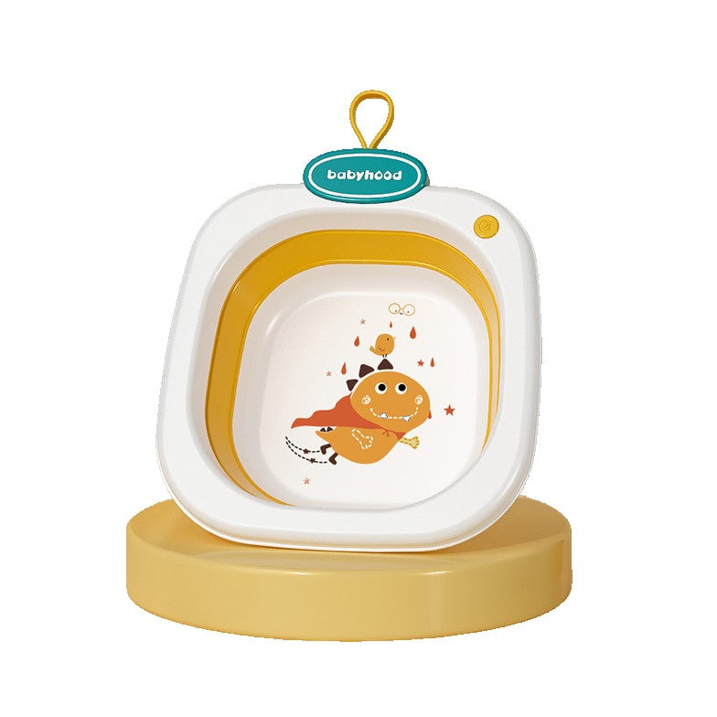 Lavoar Pliabil, Flippy, pentru Copii 1-8 Ani, Model Animat, din PP+TPE, 32x29x10 cm, Portocaliu