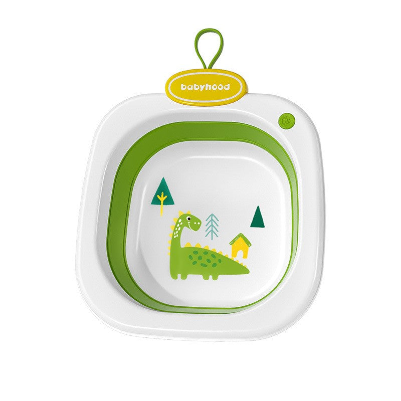 Lavoar Pliabil, Flippy, pentru Copii 1-8 Ani, Model Animat, din PP+TPE, 32x29x10 cm, Verde