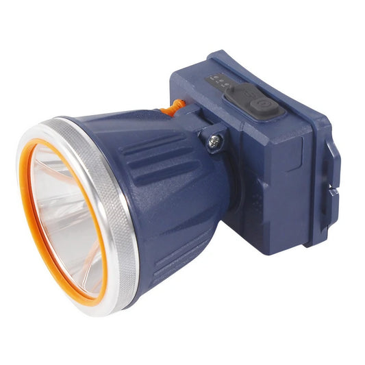 Lanterna LED de Montat pe Cap, Flippy, cu Raza Lunga de Zoom, Reincarcabila USB, Far Telescopic, Rezistent la Apa, Reglabil, pentru Pescuit in Aer Liber, Camping, Lumina Puternica, Lanterna, 10.5x8x6.5 cm, Albastru