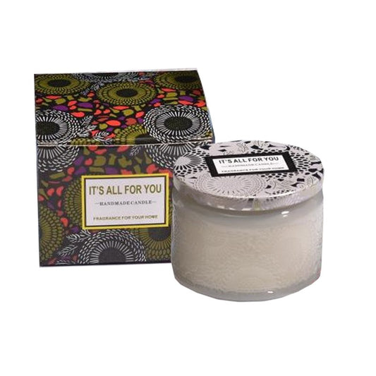 Lumanare Parfumata, Flippy, Model Borcan, Alb, Aroma de Flori albe