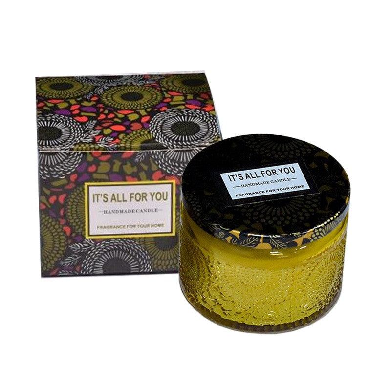 Lumanare Parfumata, Flippy, Model Borcan, Galben, Aroma de Lavanda