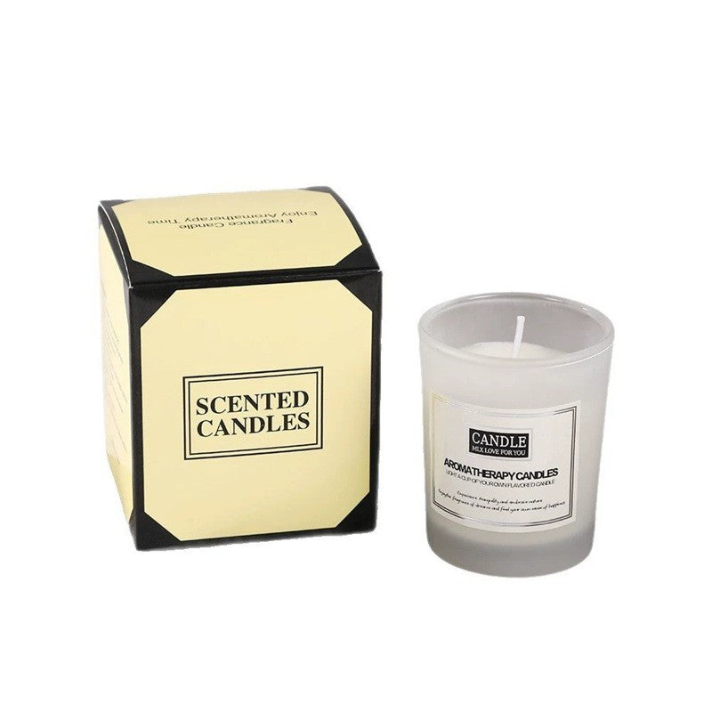 Lumanare Parfumata, Flippy, Model Borcan Translucid, 6.2 x 5.2 cm, Aroma de Frezie si Pere, Alb