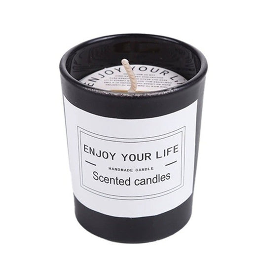 Lumanare Parfumata, Flippy, Model Pahar Negru, Aroma de Mure, din Ceara de Soia, 6.2 x 5.2 cm, Negru