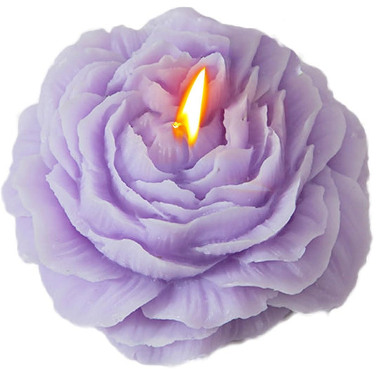 Lumanare Parfumata, Flippy, Model Trandafir, Ardere 10h, 70 g, 7.5 x 3.5 cm, Parfum de Lavanda, Mov