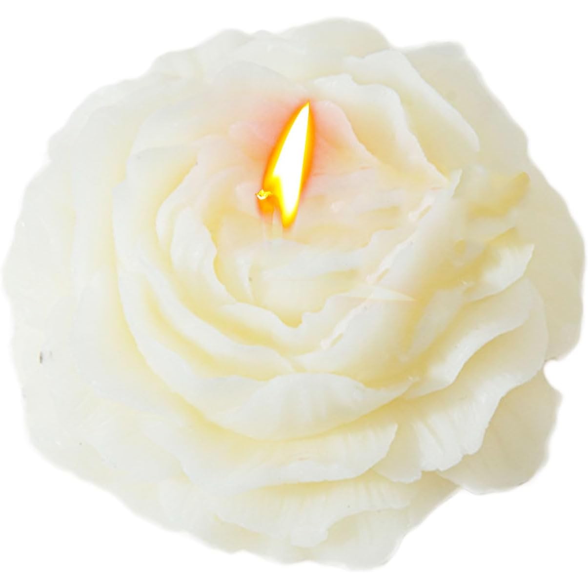 Lumanare Parfumata, Flippy, Model Trandafir, Ardere 10h, 70 g, 7.5 x 3.5 cm, Parfum de Tuberoza, Alb