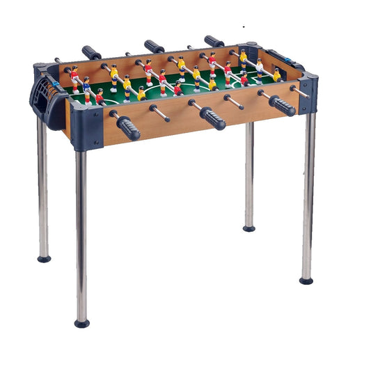 Masa de Fotbal, Flippy, cu Picioare Inalte, 6 Manere, Tablou de Scor, 62 x 8 x 35.5 cm, din Lemn/Otel si ABS, Maro