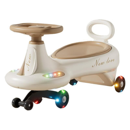 Masinuta, Flippy, 1-8 Ani, Rotire 360 Grade, Anti-rasturnare, Roti Silentioase, Impingere, Bluetooth, 66 x 32 x 37 cm, Bej