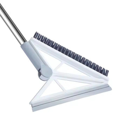 Matura Telescopica, Flippy, cu Doua Capete - Perie/Racleta 23 cm, Lungime 110 cm, din Plastic/Otel/Silicon, Gri