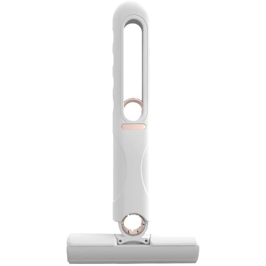 Mop de mana Flippy, mini-portabil, cu sistem de stoarcere, dispozitiv de curatat manual, cu burete absorbant, material PVA, multisuprafete si geamuri, 29.5 x 15.5 cm, alb