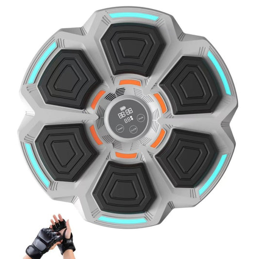 Tinta Lovituri Box Montabil pe Perete, Flippy, Gri, Difuzor, Bluetooth, Iluminare LED, 41.5 x 6.5 x 42 cm, Manusi Incluse