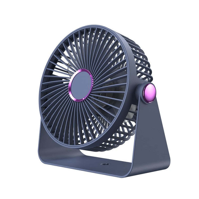 Ventilator 2in1, Flippy, de Masa/de Perete, Incarcare USB, 3.7 V, 4.5 W, 1200 mAh, 17.5 x 17 x 7.6 cm, Albastru Fumuriu