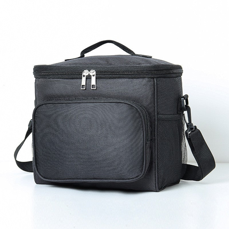 Geanta pentru Picnic cu izolare termica, Flippy, Multifunctionala, Compartimentata, 2 Tipuri de Manere, Impermeabila, 26x24x17 cm, Negru