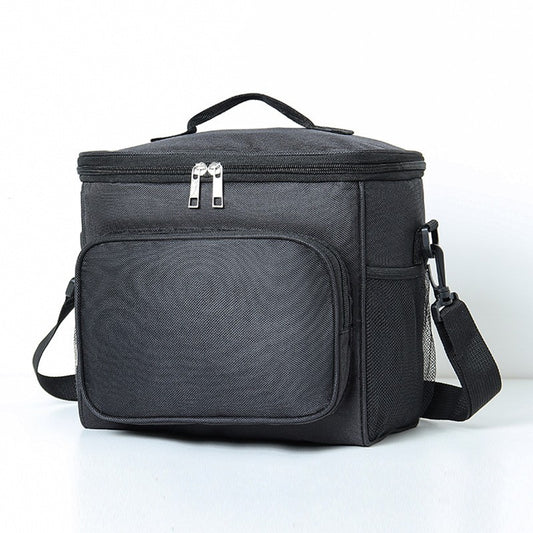 Geanta pentru Picnic cu izolare termica, Flippy, Multifunctionala, Compartimentata, 2 Tipuri de Manere, Impermeabila, 26x24x17 cm, Negru