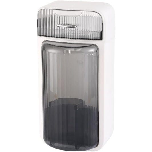 Organizator Baie, Flippy, 4 Compartimente si 1 Sertar, Rotire 360 Grade, din PP+PET, 27.5 x 16 x 11 cm, Alb/Negru