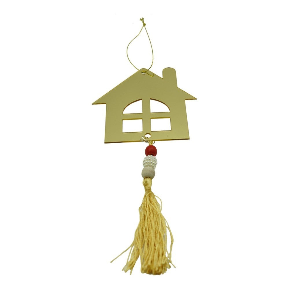 Ornament brad, Flippy, Casa, Auriu, Lucios, 10*25CM, Acril, Interior/ Exterior