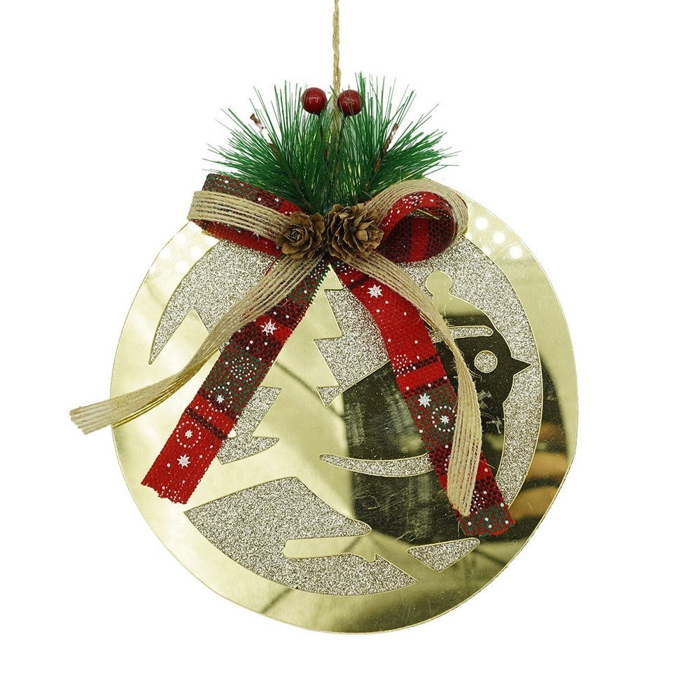 Ornament brad, Flippy, Pasare, Auriu, Lucios, 17*17CM, Acril, Interior/ Exterior