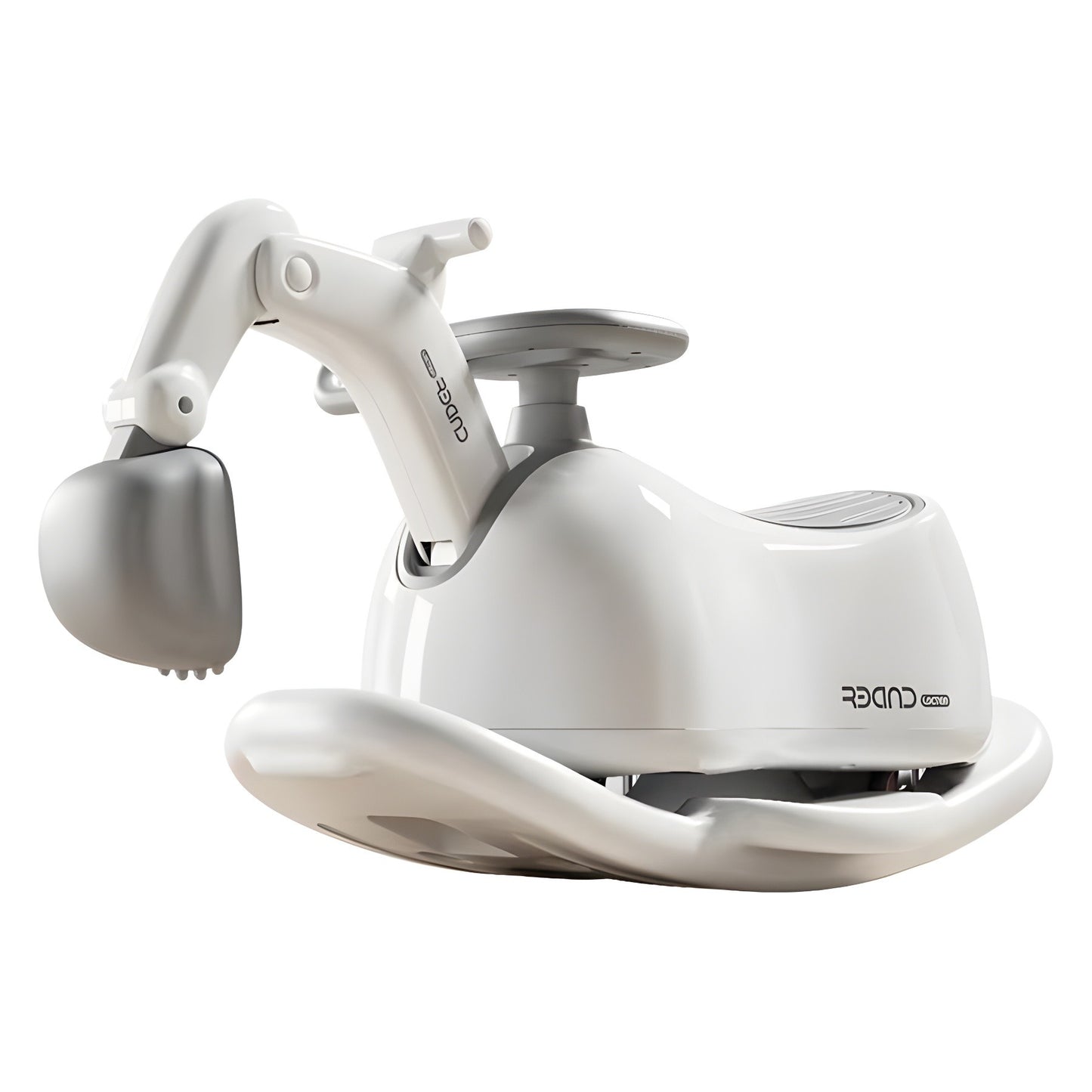 Masina 3 in 1, Flippy, 1-3 Ani, Tip Excavator/Balansoar/Masina Yo Yo, din Plastic, 4 Roti Silentioase, 71.5 x 34 x 39 cm, Alb