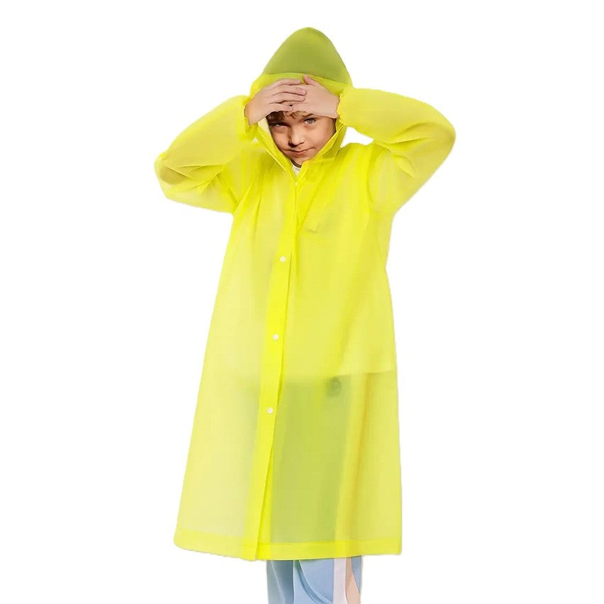 Pelerina de Ploaie, Flippy, pentru Copii 100-145 cm, din EVA, Impermeabila, Inchidere cu Capse, Galben