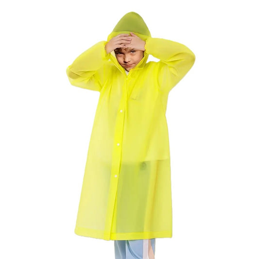 Pelerina de Ploaie, Flippy, pentru Copii 100-145 cm, din EVA, Impermeabila, Inchidere cu Capse, Galben