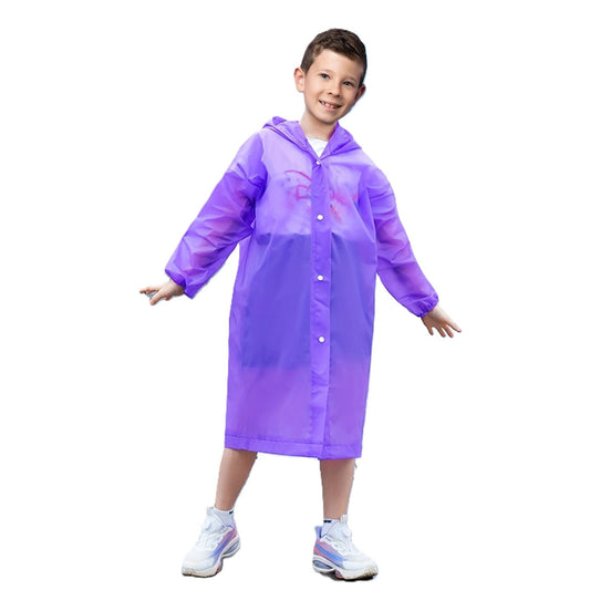 Pelerina de Ploaie, Flippy, pentru Copii 100-145 cm, din EVA, Impermeabila, Inchidere cu Capse, Mov