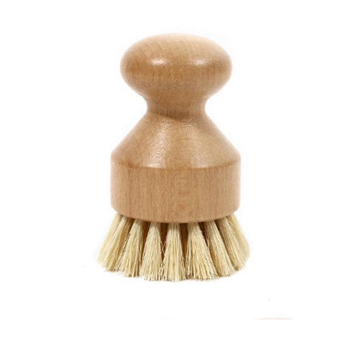 Perie de Curatat Vase si Alimente, Flippy, din Lemn de Bambus, 8 x 5 cm, Perie din Sisal, Maro