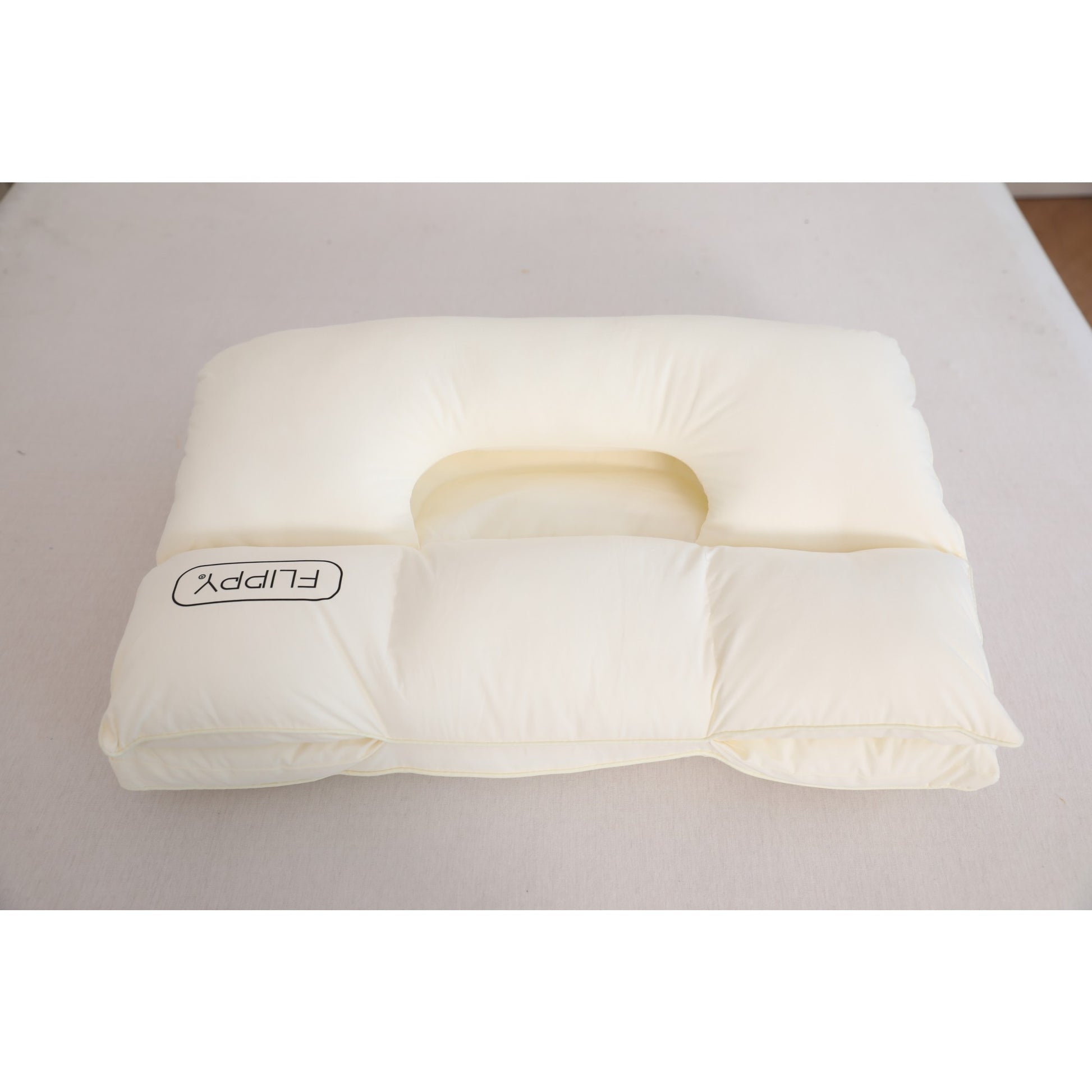 Perna Ortopedica 3 in 1, Flippy, Strat Dublu, Protectie Cervicala, pentru Adulti, 45 x 70 cm, Alb